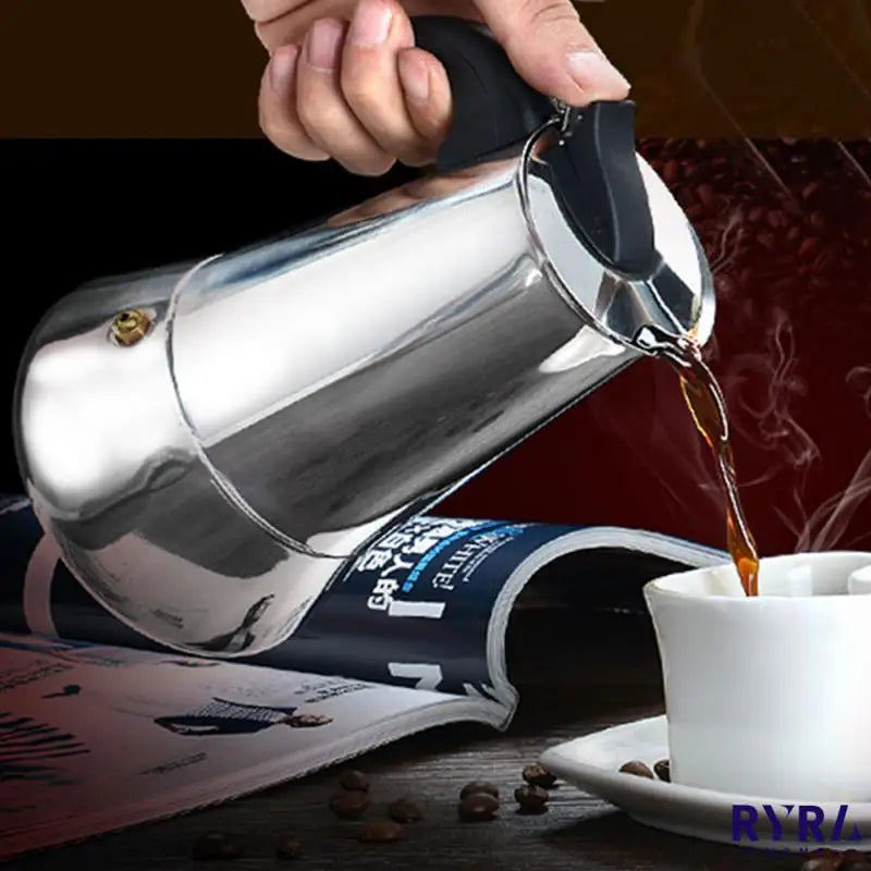 Stainless Steel Stove Top Coffee Pot / Maker