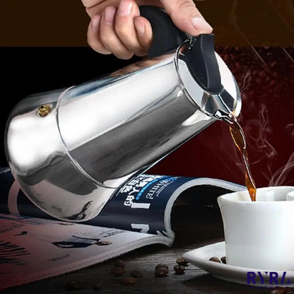 Stainless Steel Stove Top Coffee Pot / Maker