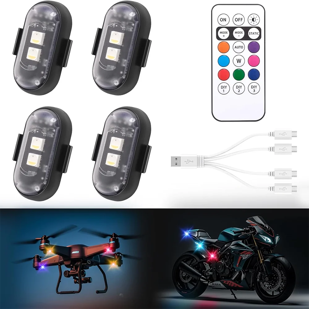 Car LED RGB Strobe Light with Wireless Remote