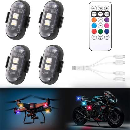 Car LED RGB Strobe Light with Wireless Remote