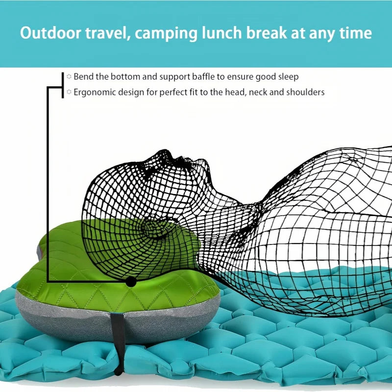 Ultra-Light Inflatable Travel Pillow with Removable Cover
