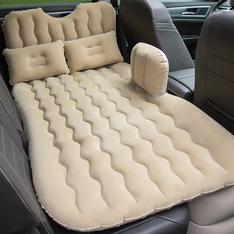 Multifunctional PVC Flocked Mattress Inflatable Car Bed