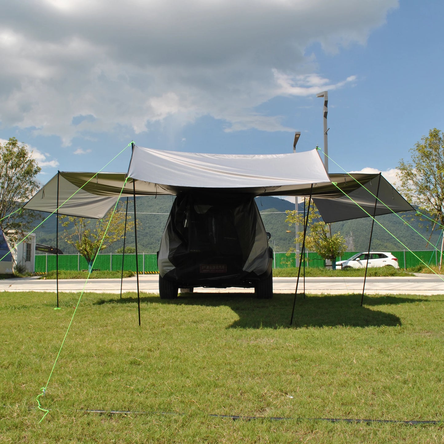 Car Rear Canopy Tent with Three-Sided Awning