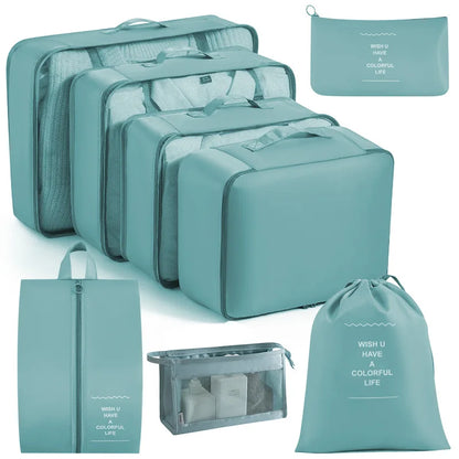 Travel Organizer Packing Cubes Set (6 or 8 Pieces)