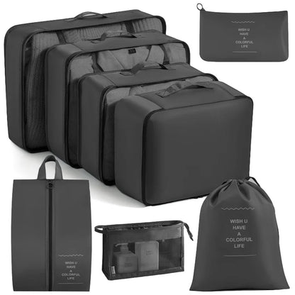 Travel Organizer Packing Cubes Set (6 or 8 Pieces)