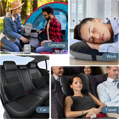 Ultra-Light Inflatable Travel Pillow with Removable Cover
