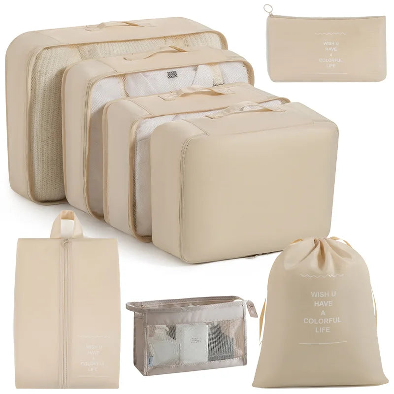 Travel Organizer Packing Cubes Set (6 or 8 Pieces)