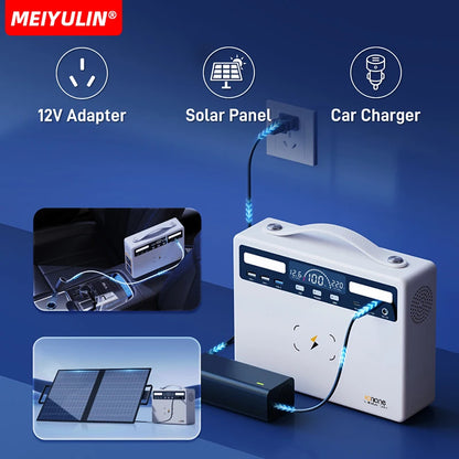 Portable 300W Solar Generator – 81000mAh Power Station with Wireless & USB-C Charging for Outdoors