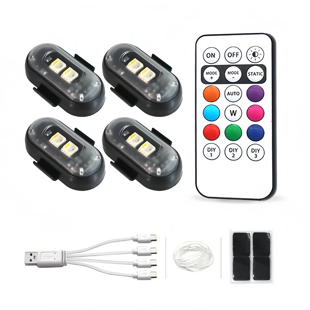 Car LED RGB Strobe Light with Wireless Remote