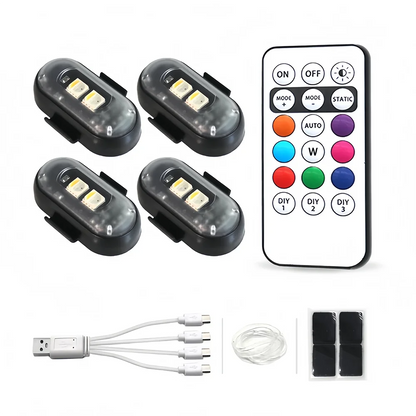 Car LED RGB Strobe Light with Wireless Remote