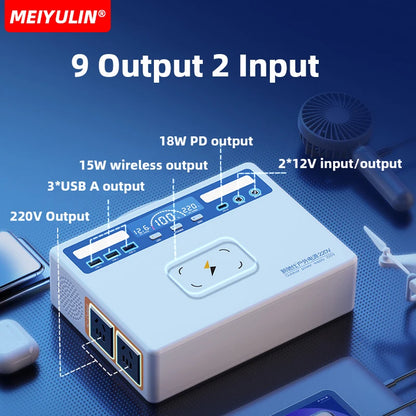 Portable 300W Solar Generator – 81000mAh Power Station with Wireless & USB-C Charging for Outdoors